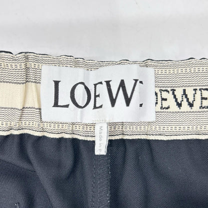 LOEWE Wool Drawstring Pants Black Size M
