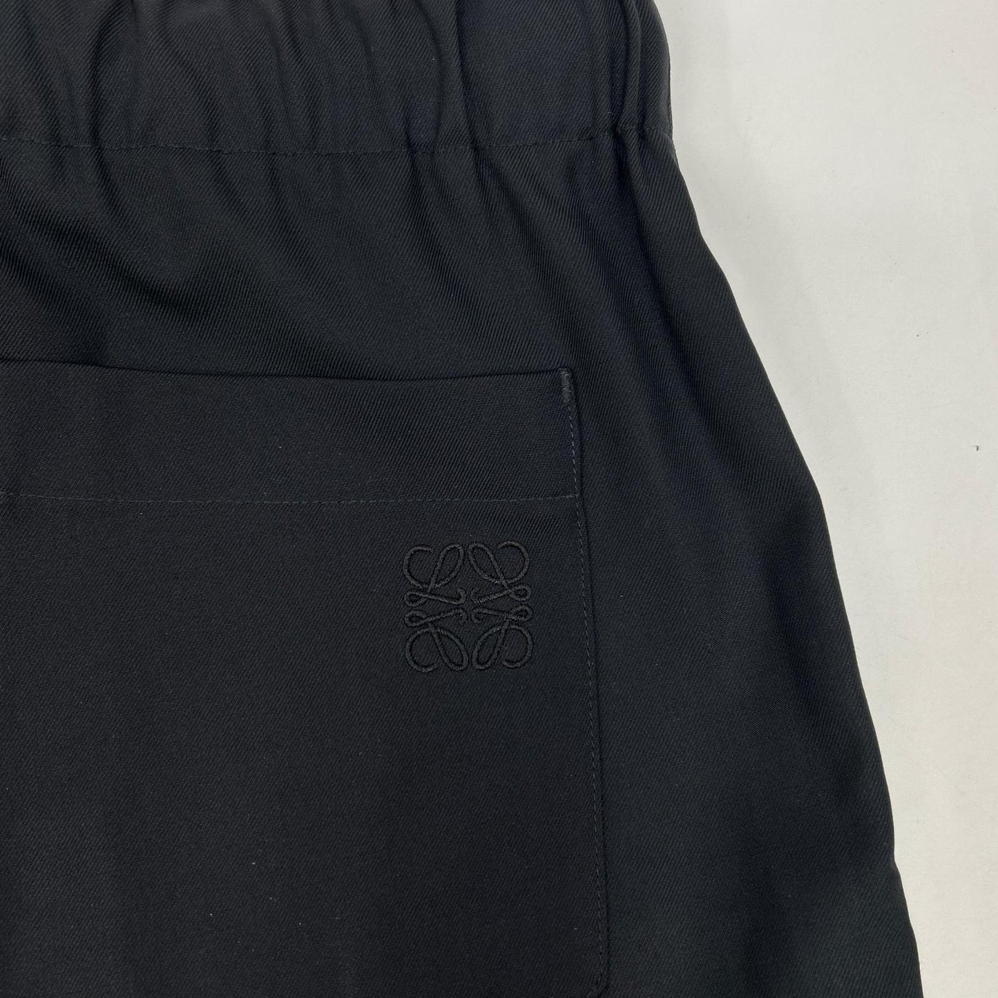 LOEWE Wool Drawstring Pants Black Size M