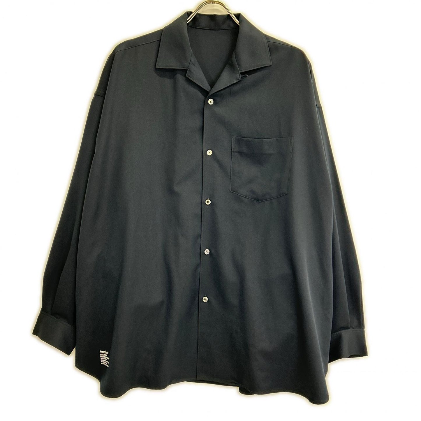 Fresh Service Micro Typewriter Regular Shirt Navy Size M