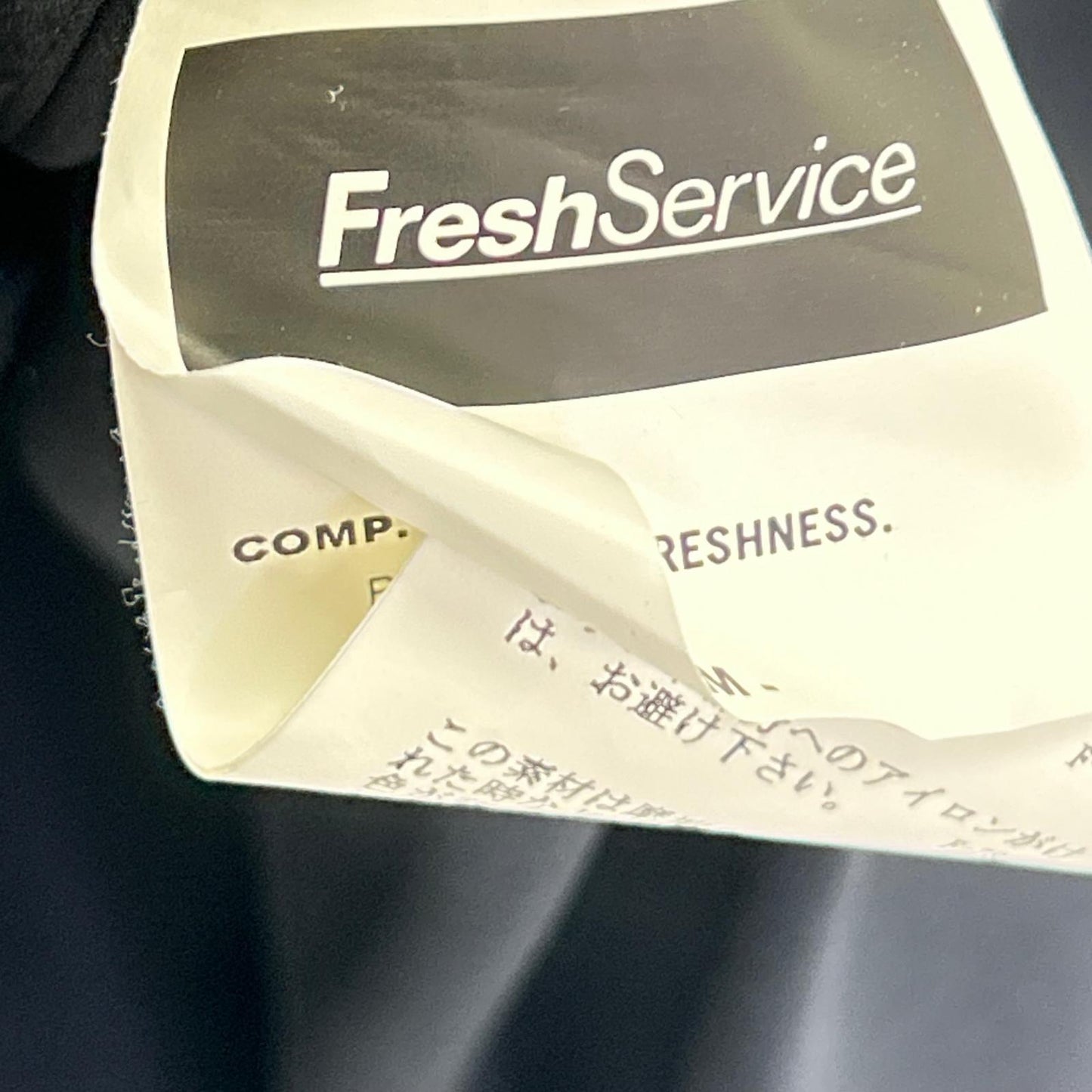 Fresh Service Micro Typewriter Regular Shirt Navy Size M