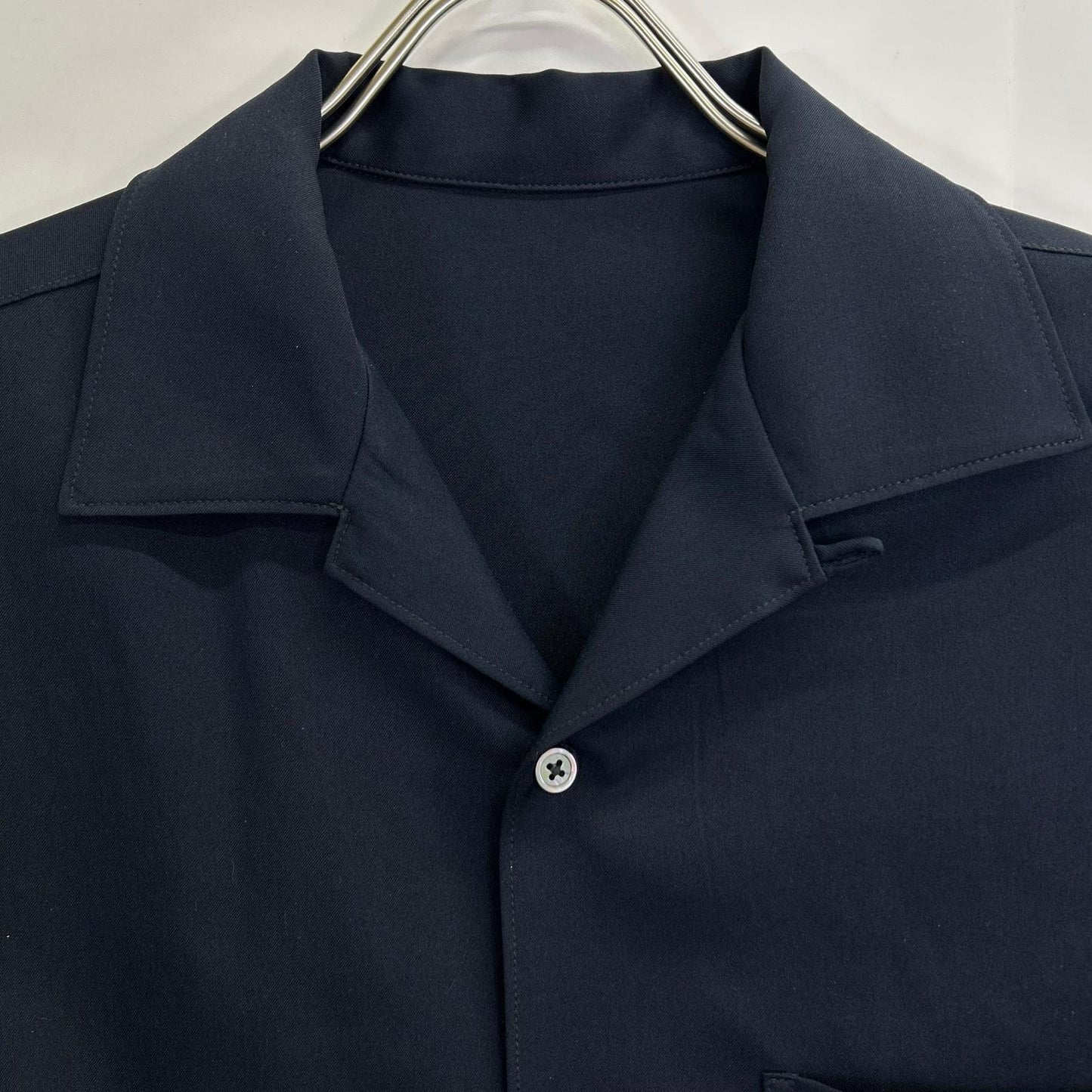Fresh Service Micro Typewriter Regular Shirt Navy Size M