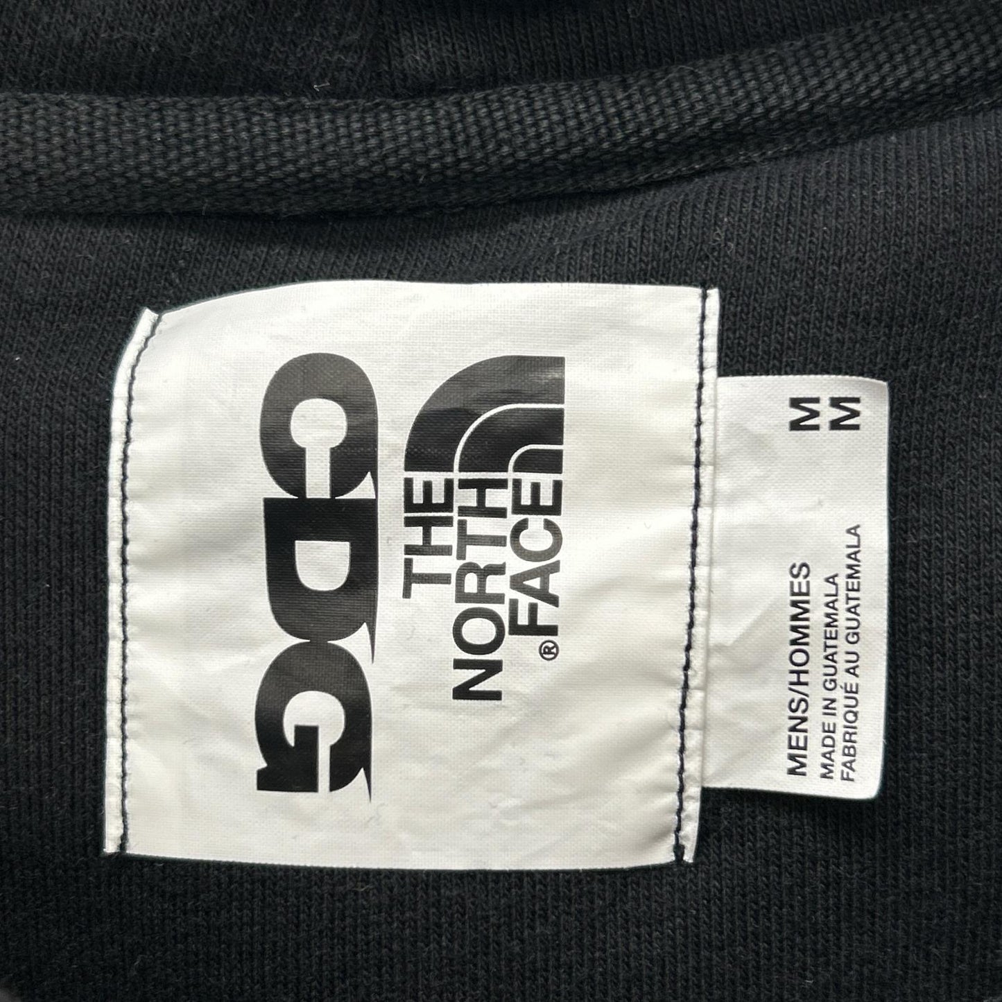 CDG x The North Face Printed Cotton Hoodie Black Size M