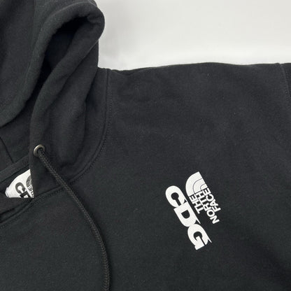 CDG x The North Face Printed Cotton Hoodie Black Size M
