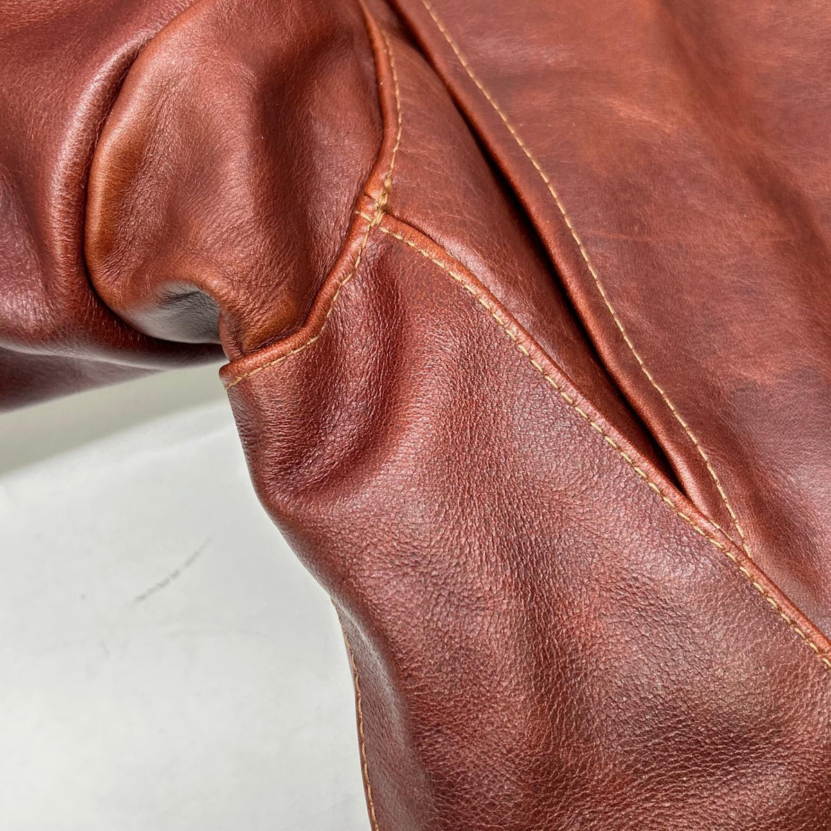 VANSON Brown 9D Octagon Leather Single Rider Jacket Size 36