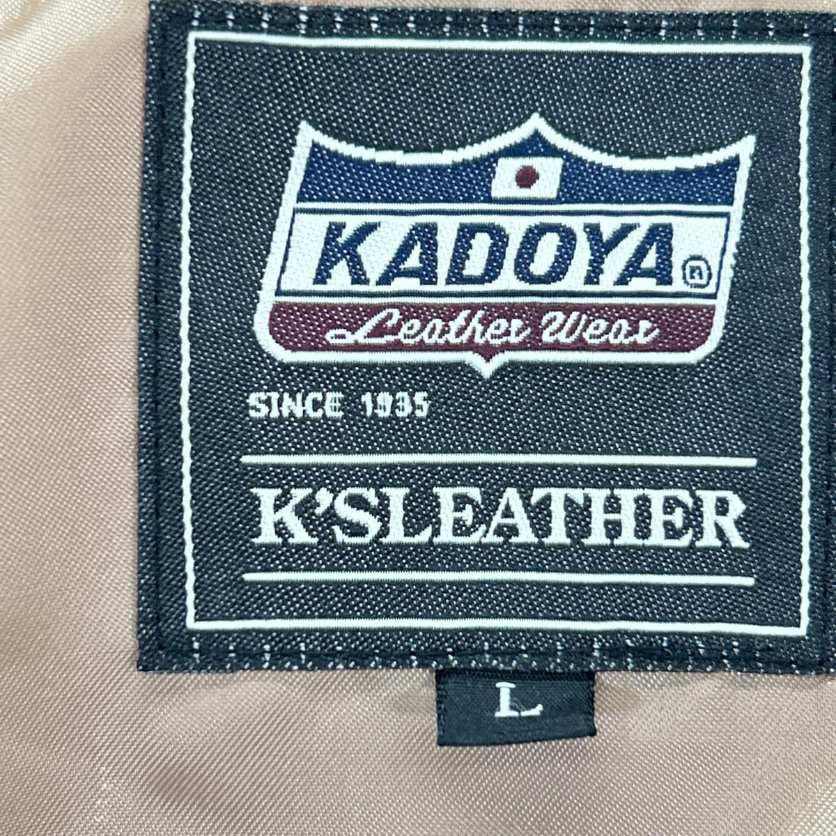 KADOYA K's Leather Cowhide Double Rider Jacket Black Size L