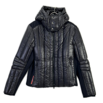 PRADA SPORT Nylon Paneled Down Jacket Black Size 52
