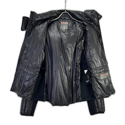 PRADA SPORT Nylon Paneled Down Jacket Black Size 52