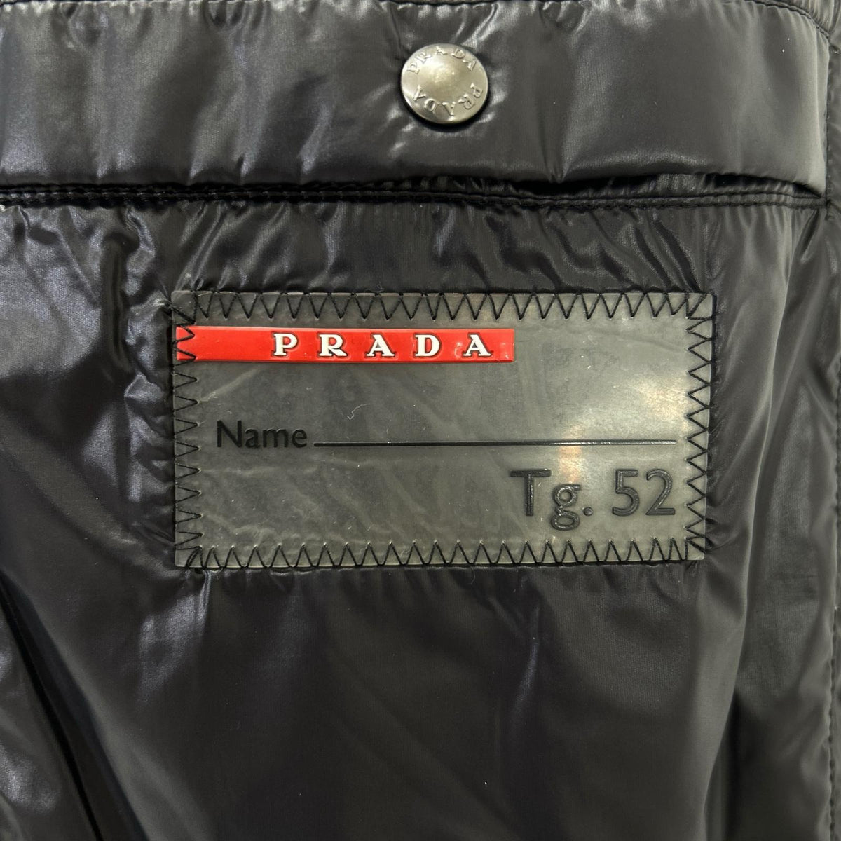 PRADA SPORT Nylon Paneled Down Jacket Black Size 52