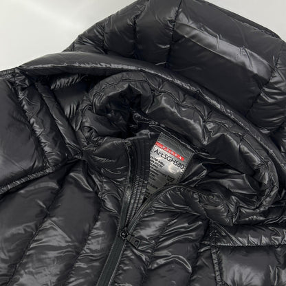 PRADA SPORT Nylon Paneled Down Jacket Black Size 52