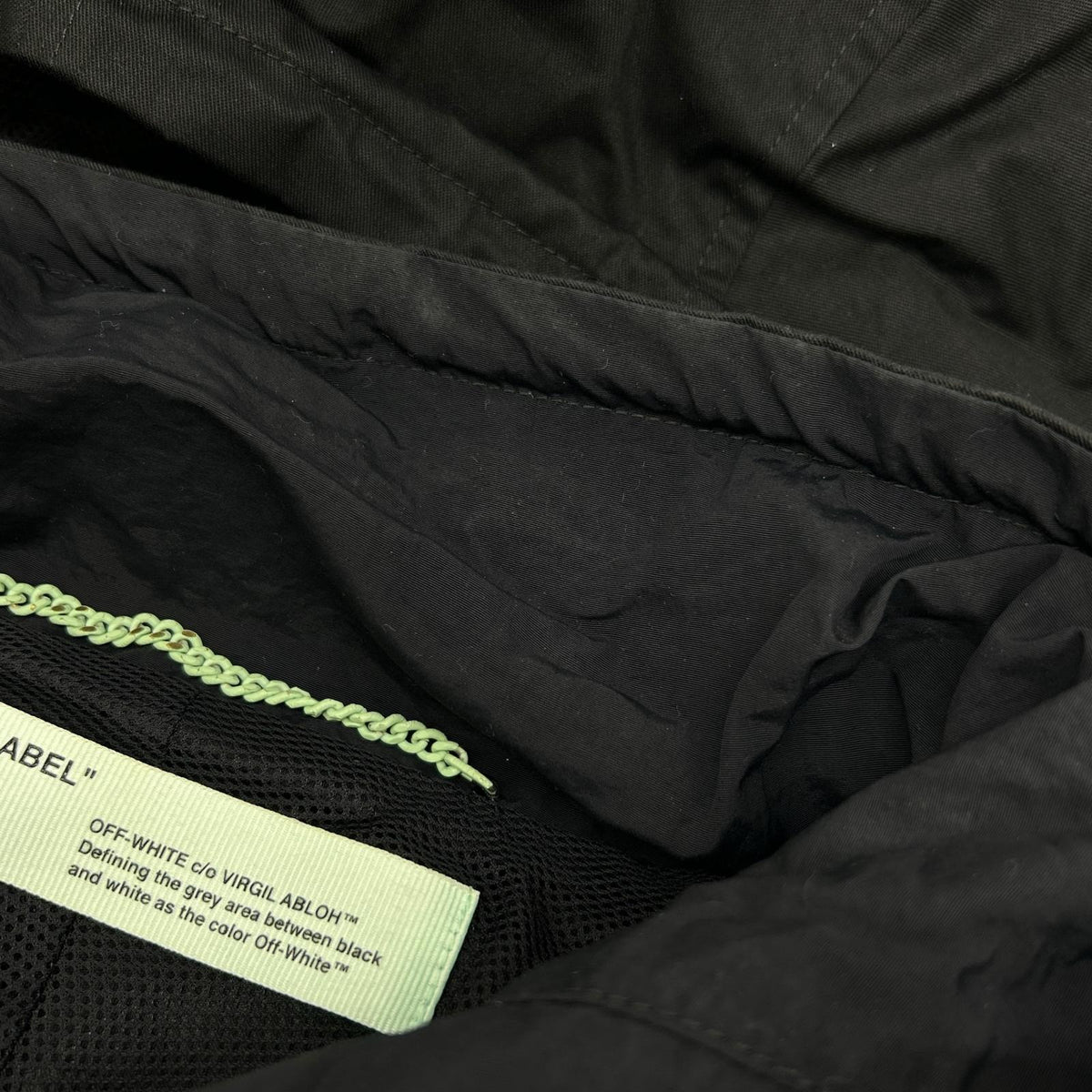 OFF-WHITE Ski Anorak Jacket Black Polyester Size L