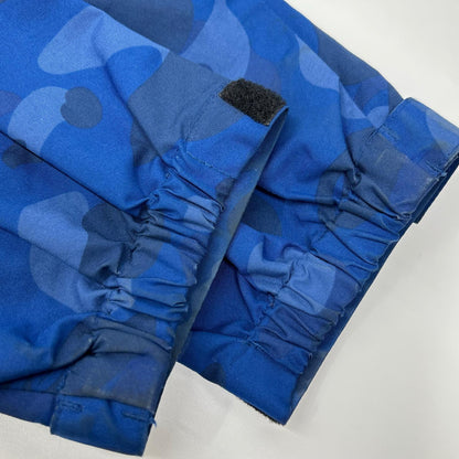 A BATHING APE Red Blue APE Camo Nylon Mountain Parka Jacket Size M