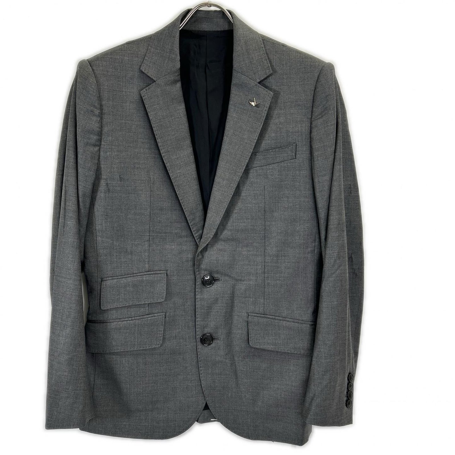 MRB ROYAL Wool 2-Button Tailored Blazer Gray Size IV
