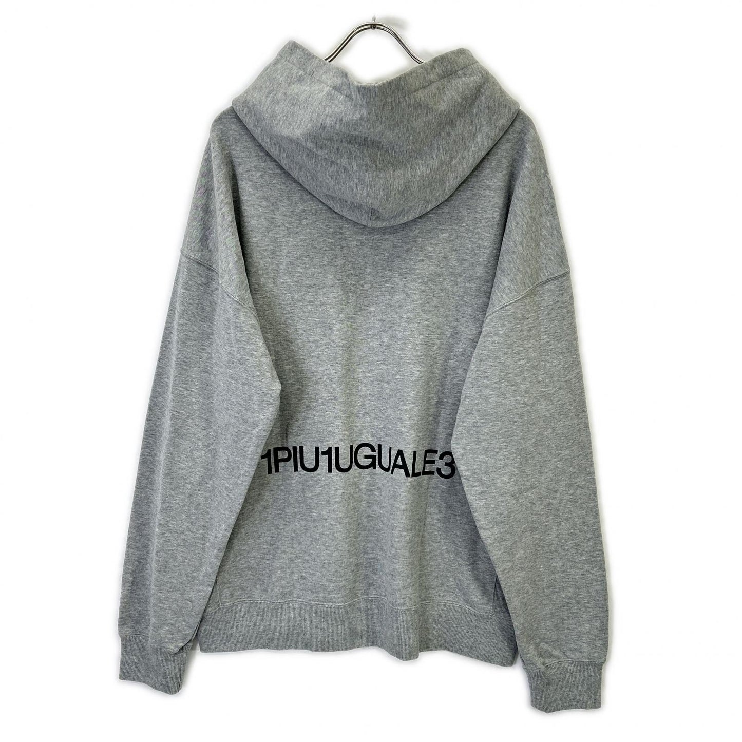 MRB Back Logo Print Cotton Hoodie Gray Size VI