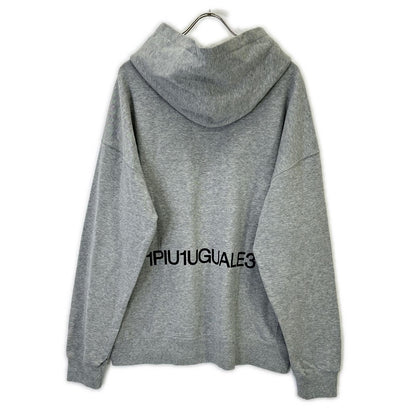 MRB Back Logo Print Cotton Hoodie Gray Size VI