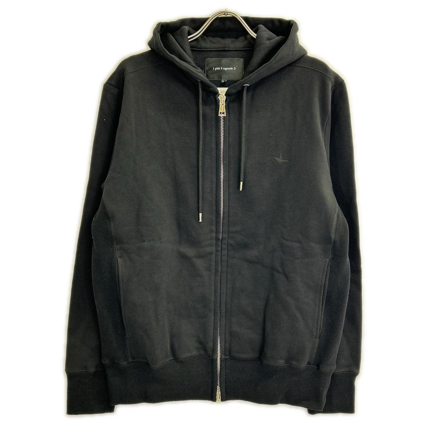 MRB SIC ZIP HOODED Side Rib Knit Jacket Black Size VII