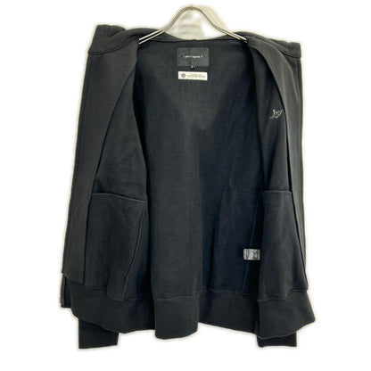 MRB SIC ZIP HOODED Side Rib Knit Jacket Black Size VII