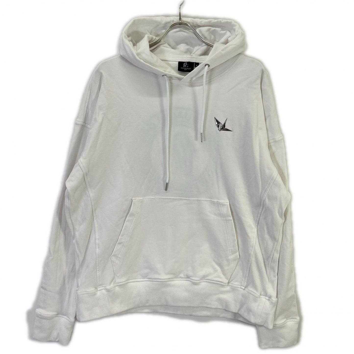 GOLF Big Pullover Back Logo Cotton Hoodie White Size V