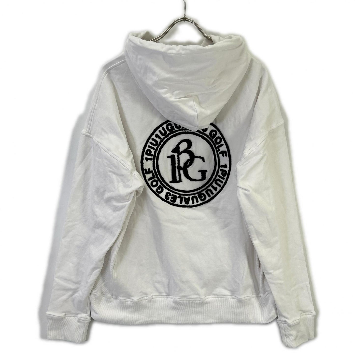 GOLF Big Pullover Back Logo Cotton Hoodie White Size V