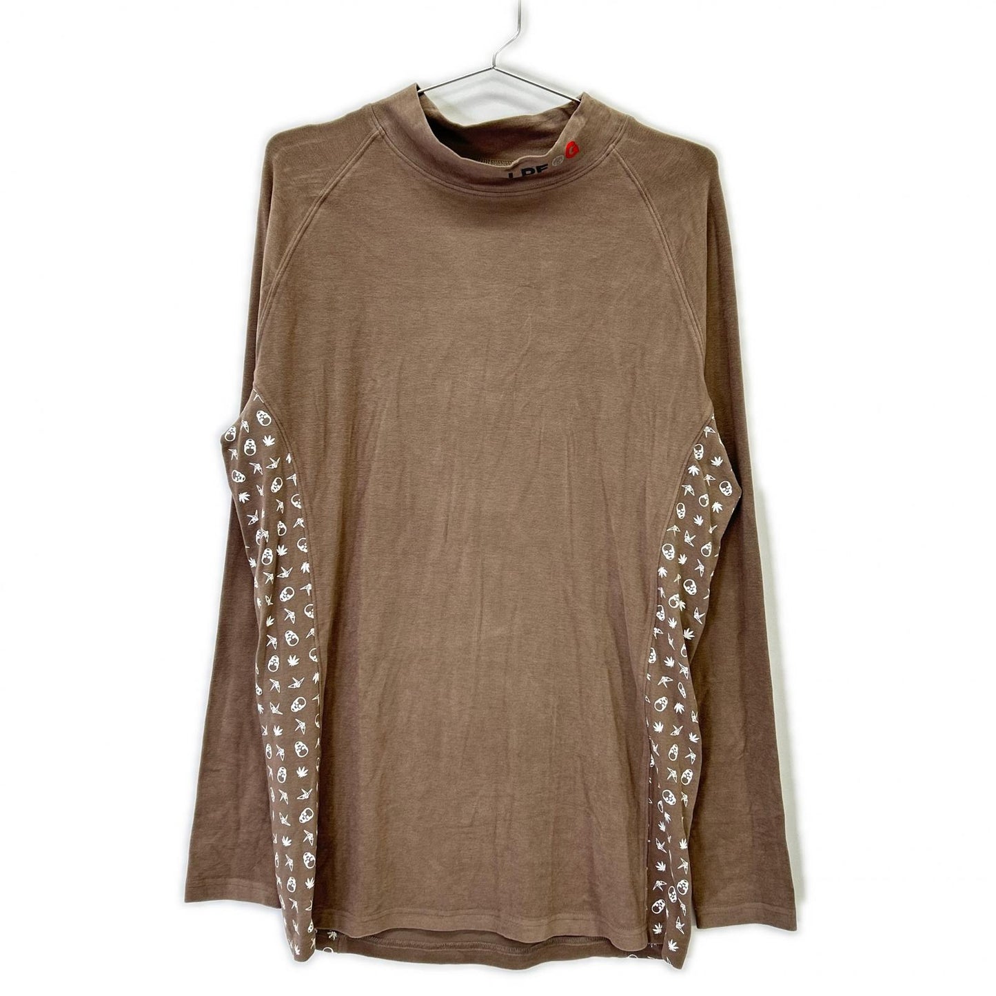 GOLF Raglan Long Sleeve UV Mock Neck T-Shirt Brown Size VI
