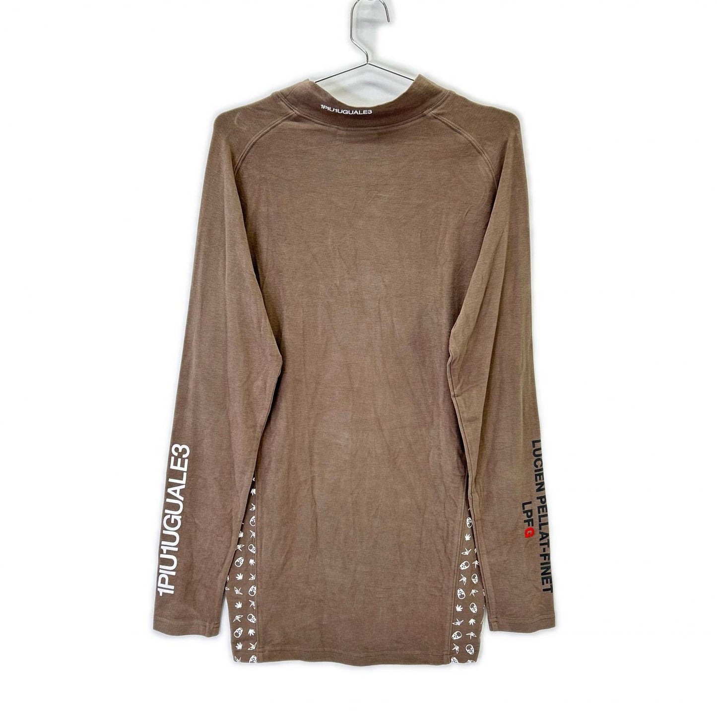GOLF Raglan Long Sleeve UV Mock Neck T-Shirt Brown Size VI