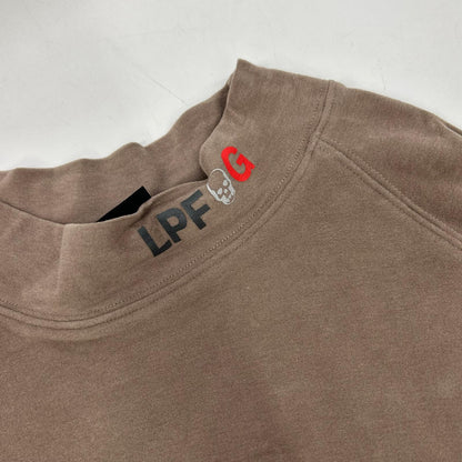 GOLF Raglan Long Sleeve UV Mock Neck T-Shirt Brown Size VI