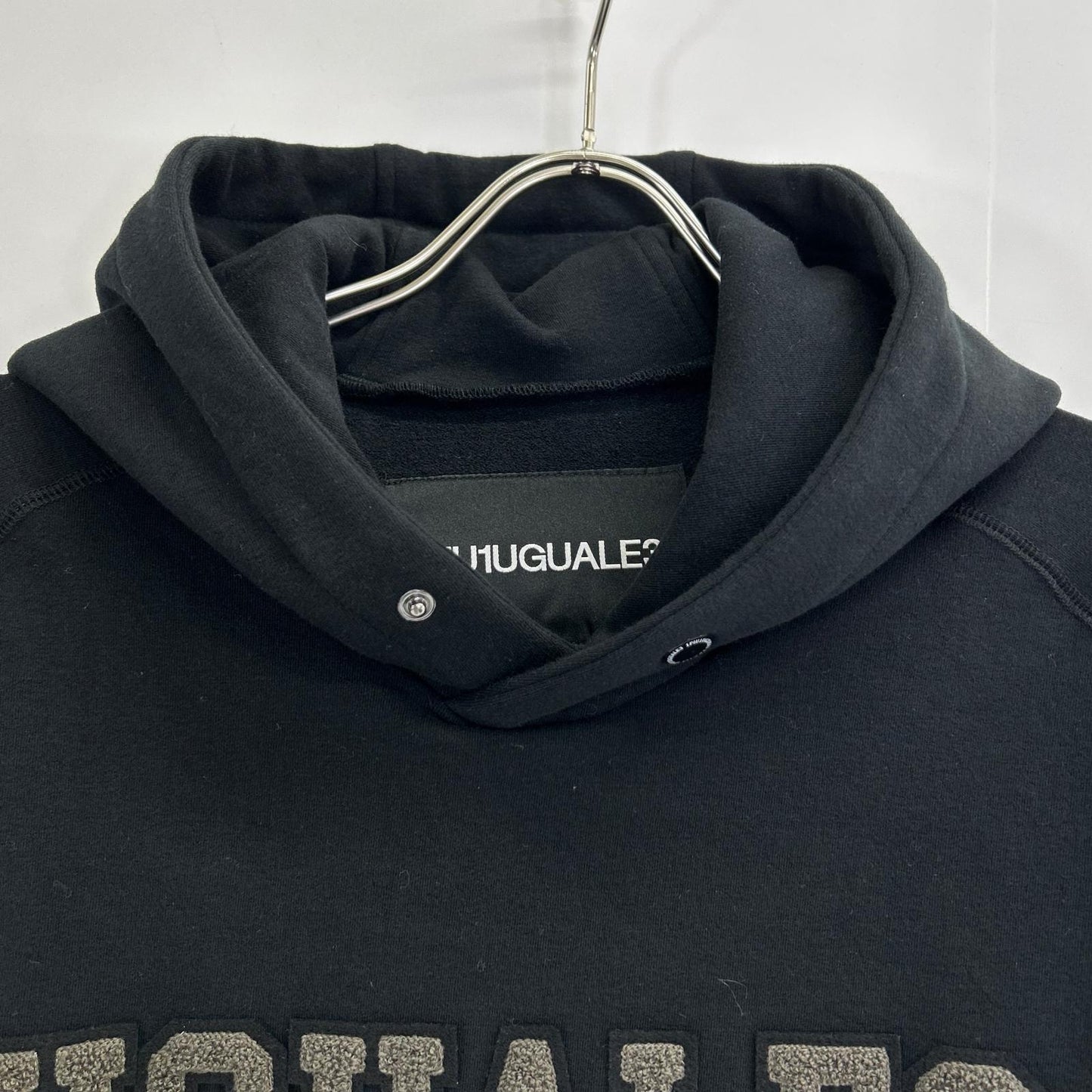SPORT Classic Sweat Side Zip Pullover Hoodie Black Size IV