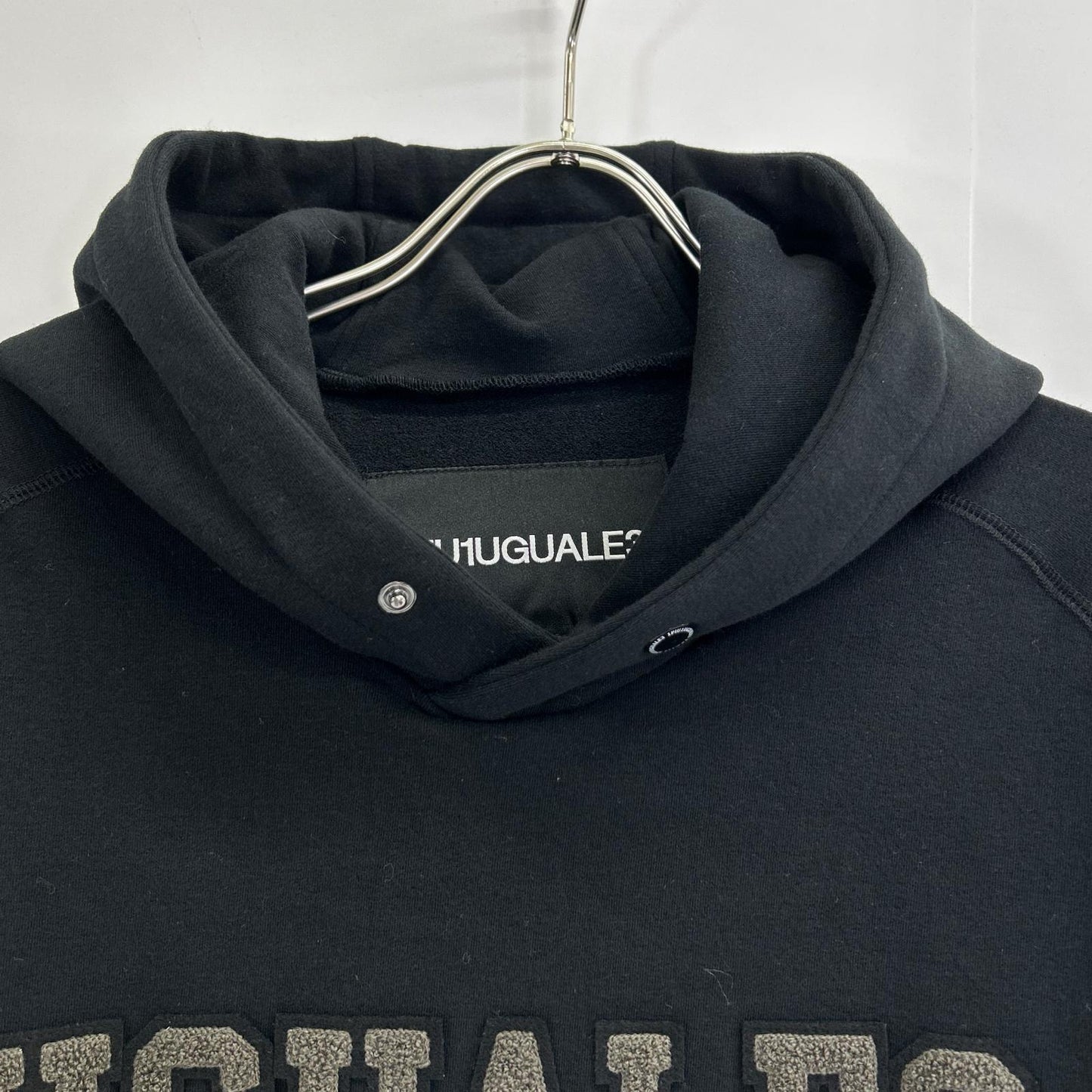 SPORT Classic Sweat Side Zip Pullover Hoodie Black Size IV