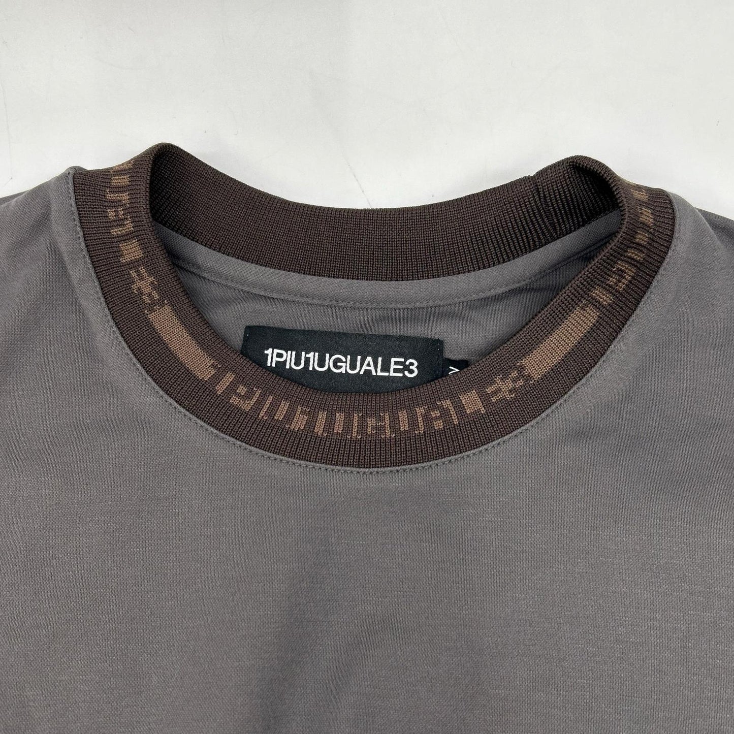 SPORT Comfortable Long Sleeve Rubber Back Logo T-Shirt Gray Size IV