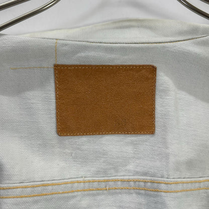 GOLD 14oz Denim Trucker Jacket Aged Model White Size 36