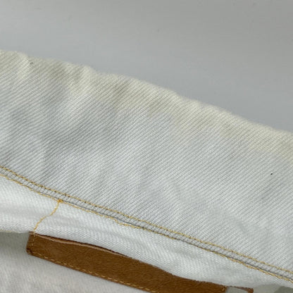 GOLD 14oz Denim Trucker Jacket Aged Model White Size 36