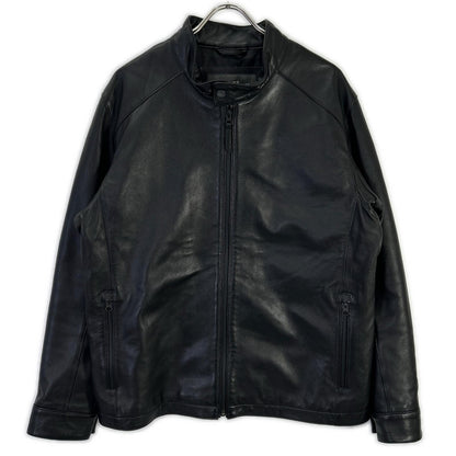Eddie Bauer Black Lamb Leather Single Rider Jacket Size L