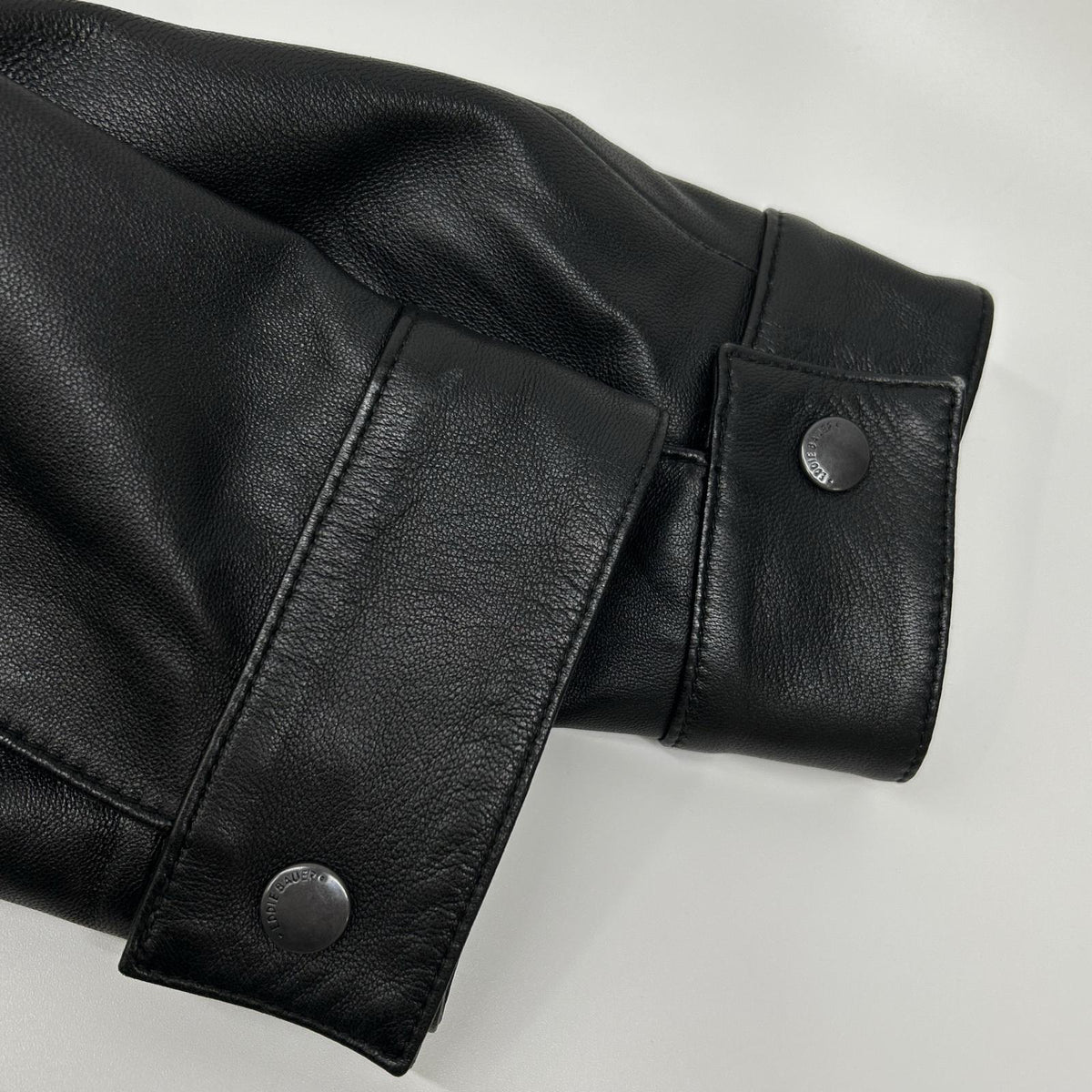 Eddie Bauer Black Lamb Leather Single Rider Jacket Size L