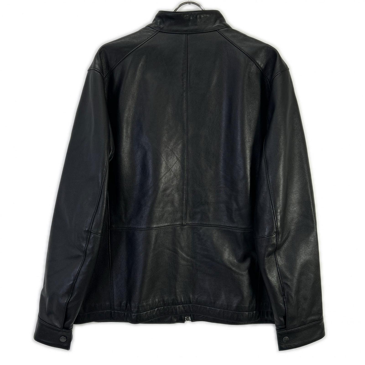 Eddie Bauer Black Lamb Leather Single Rider Jacket Size L