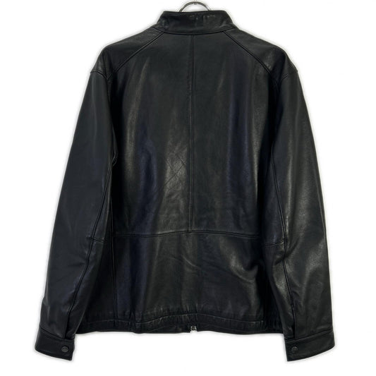 Eddie Bauer Black Lamb Leather Single Rider Jacket Size L