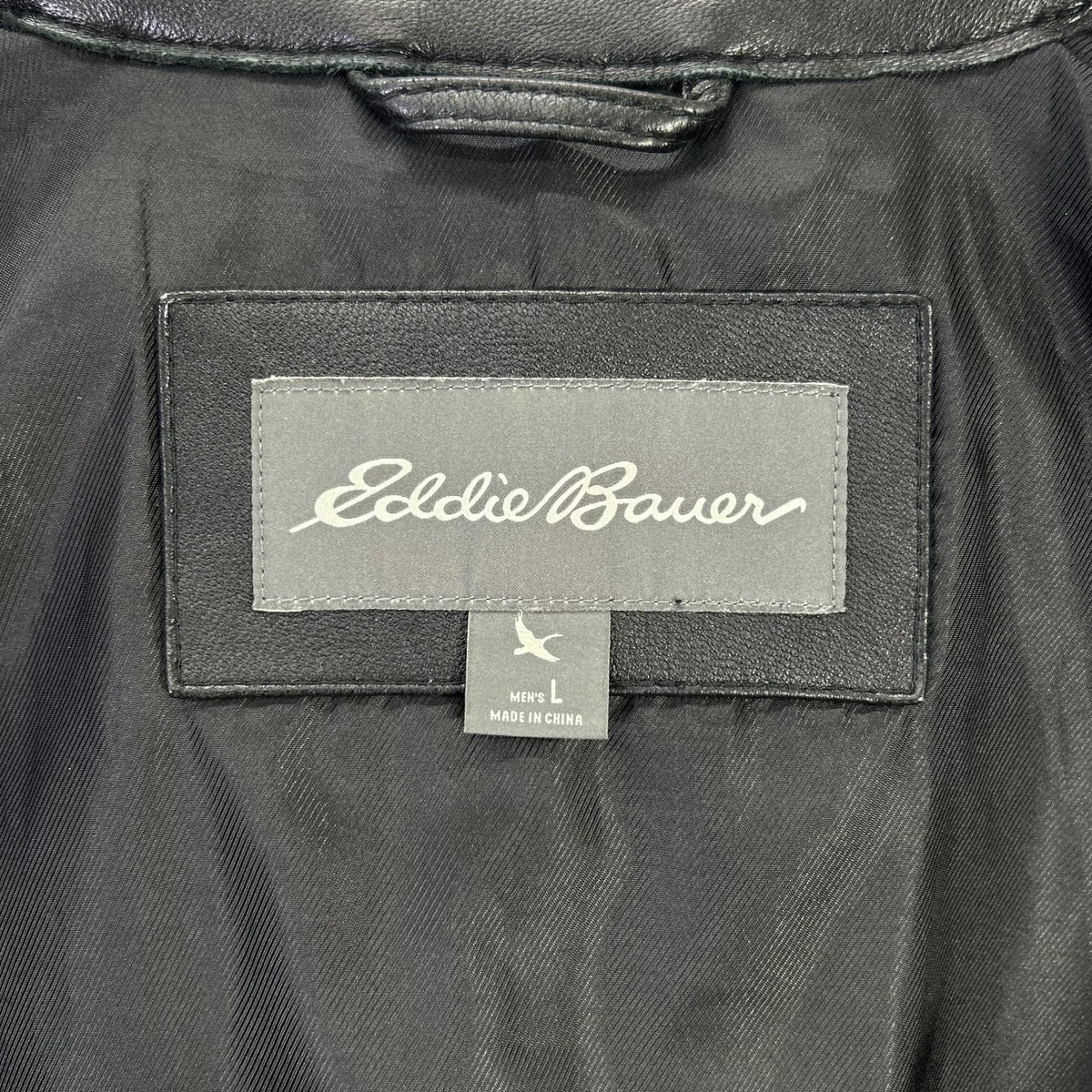 Eddie Bauer Black Lamb Leather Single Rider Jacket Size L