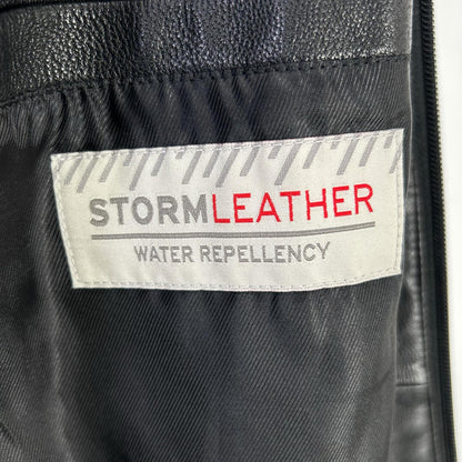 Eddie Bauer Black Lamb Leather Single Rider Jacket Size L