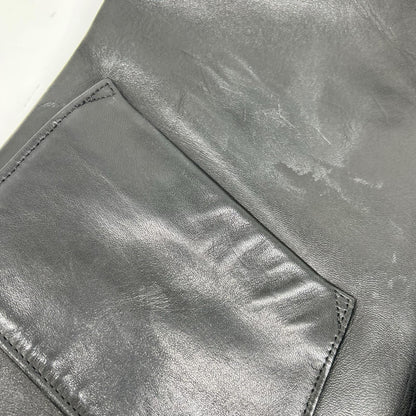 HOOPER WORKS Black Horsehide Leather Vest Size 36