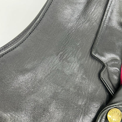 HOOPER WORKS Black Horsehide Leather Vest Size 36