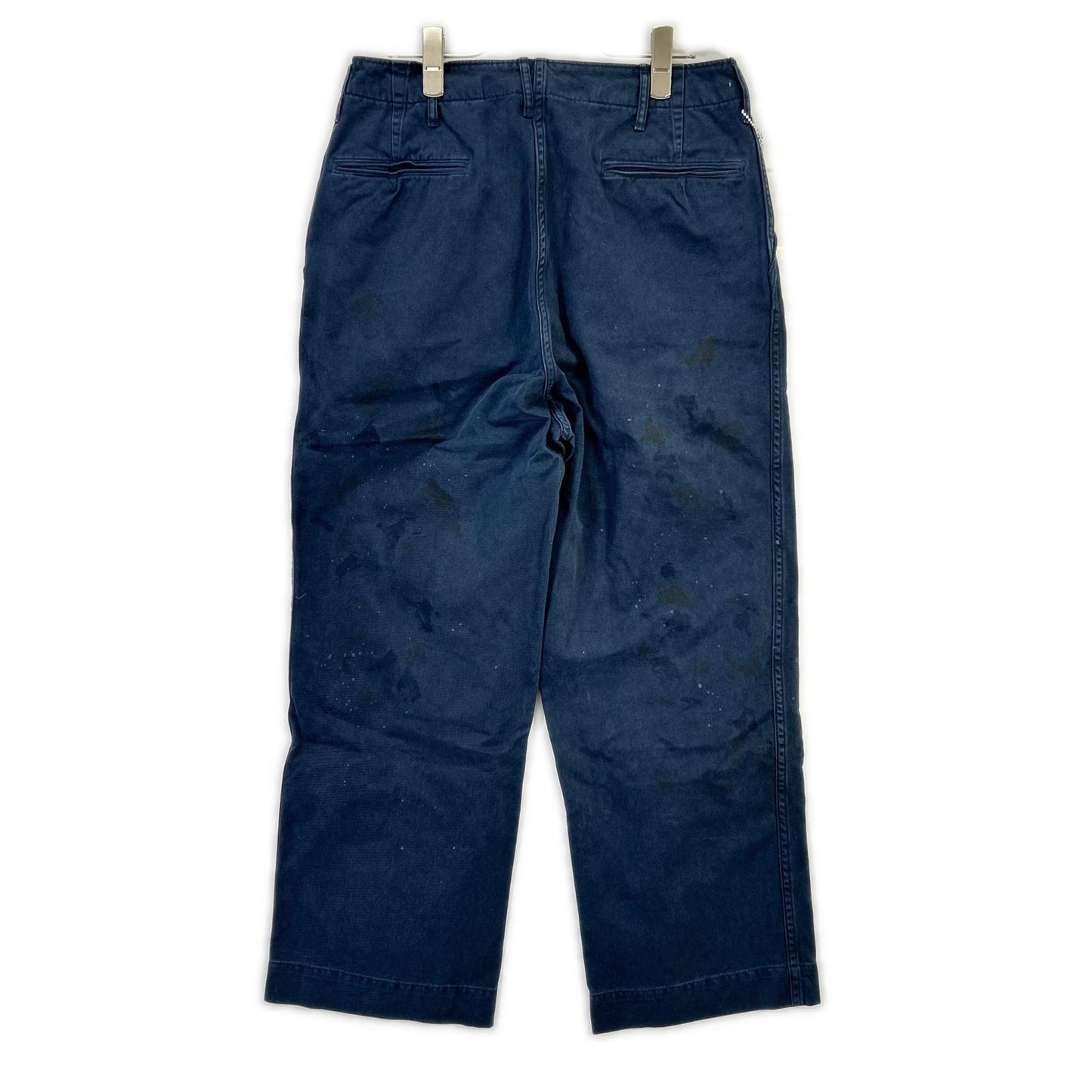 BOWWOW 24AW Vintage Paint Military Chino Pants Blue Size M