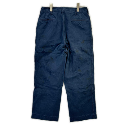 BOWWOW 24AW Vintage Paint Military Chino Pants Blue Size M