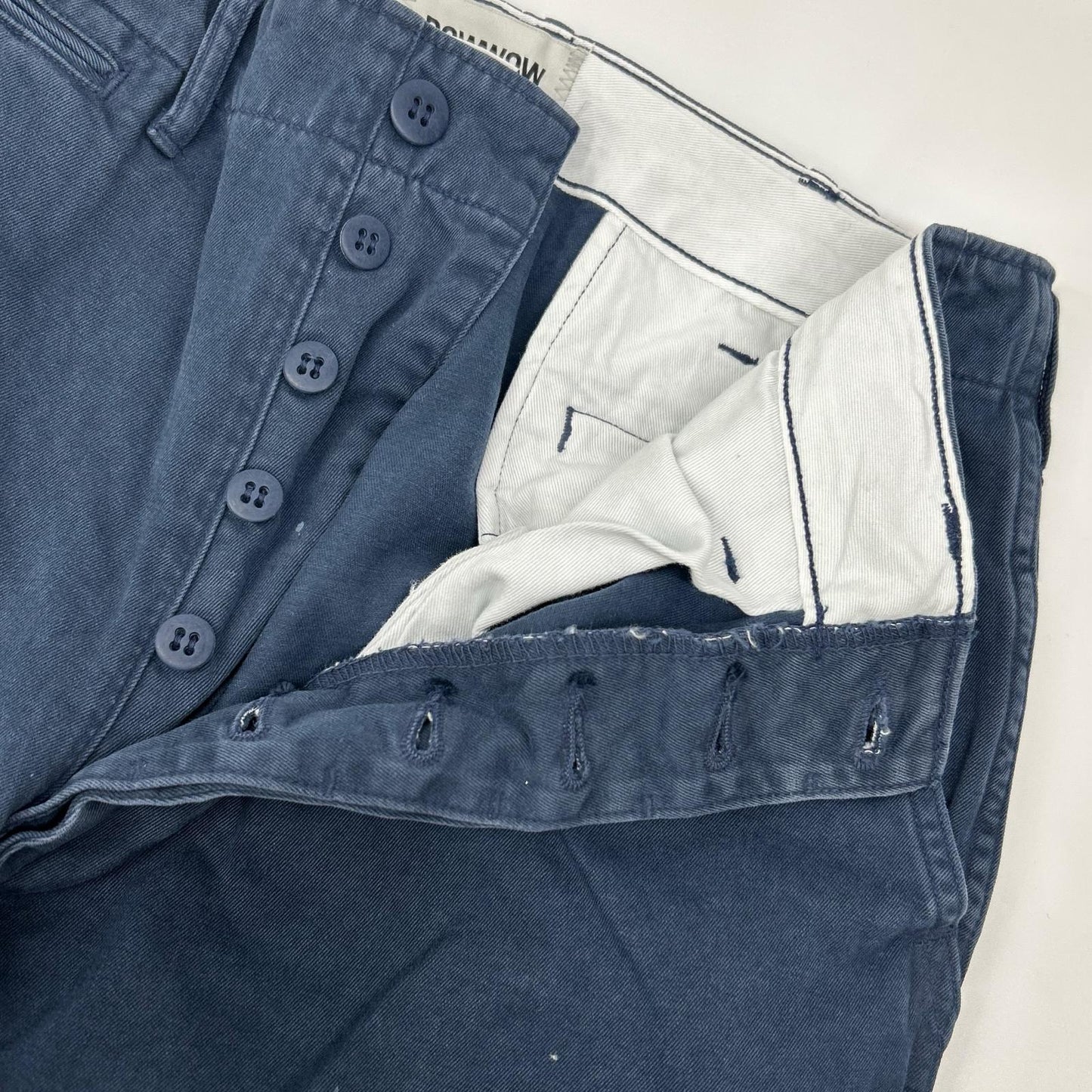 BOWWOW 24AW Vintage Paint Military Chino Pants Blue Size M