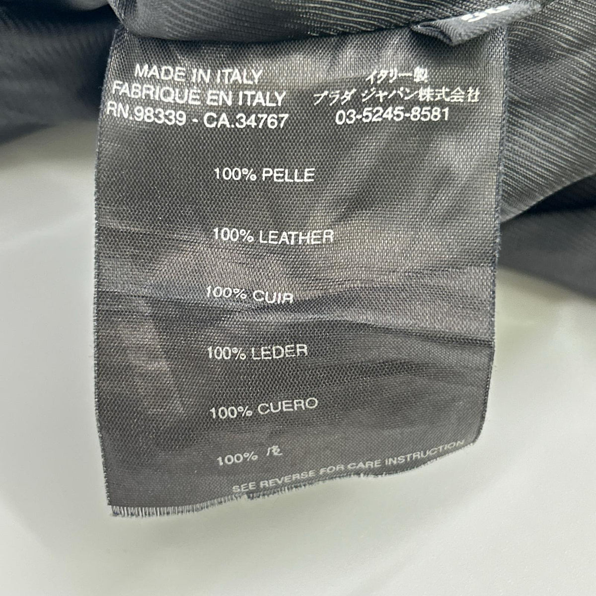 PRADA Leather Center Vent 2-Button Blazer Black Size 50