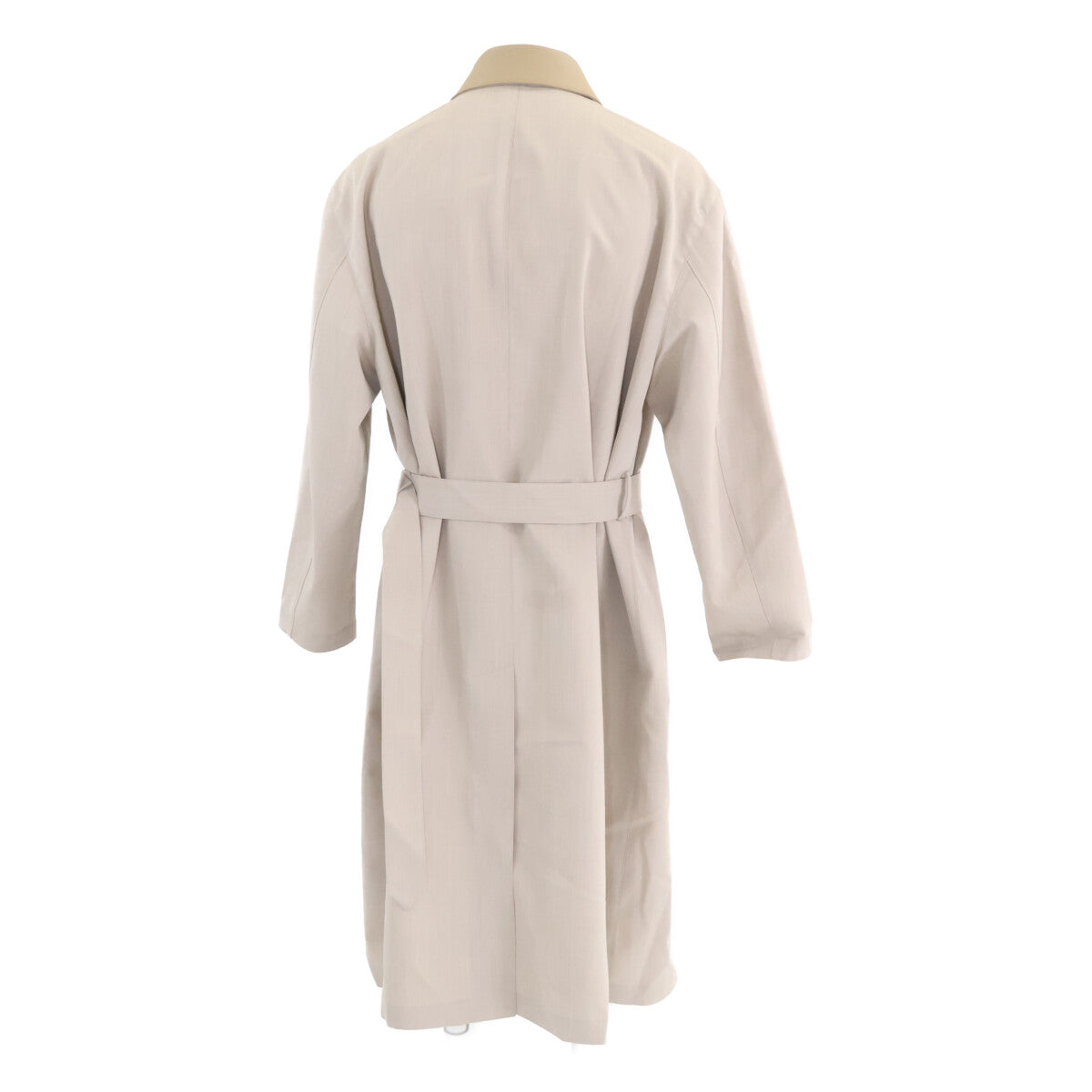 AURALEE 26SS Wool Max Canvas Belted Coat Beige Size 4