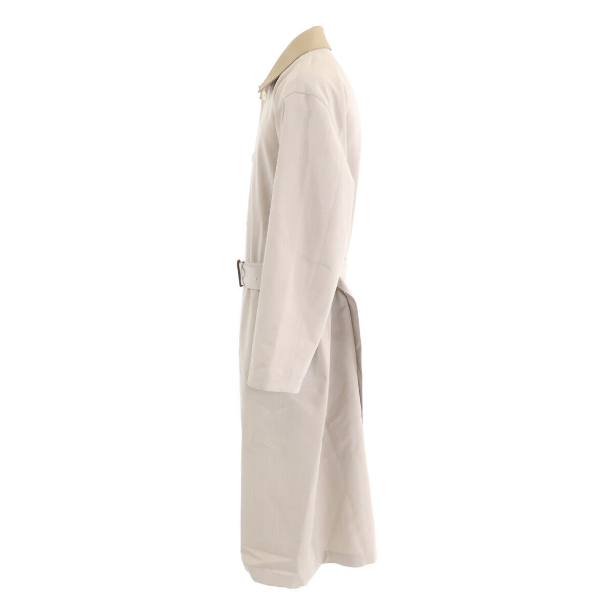 AURALEE 26SS Wool Max Canvas Belted Coat Beige Size 4