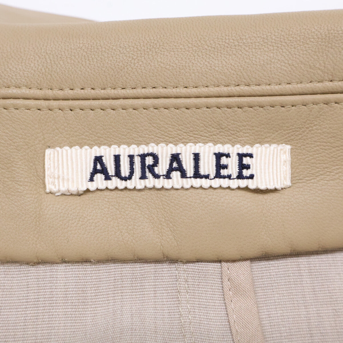AURALEE 26SS Wool Max Canvas Belted Coat Beige Size 4