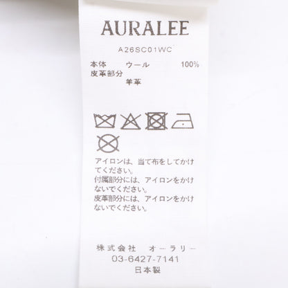 AURALEE 26SS Wool Max Canvas Belted Coat Beige Size 4