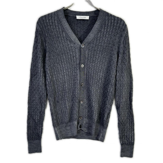 Cruciani 20FW Garment Dye Wool Cable Cardigan Gray Size 44