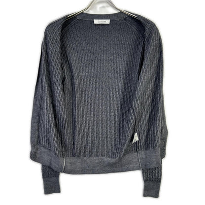 Cruciani 20FW Garment Dye Wool Cable Cardigan Gray Size 44