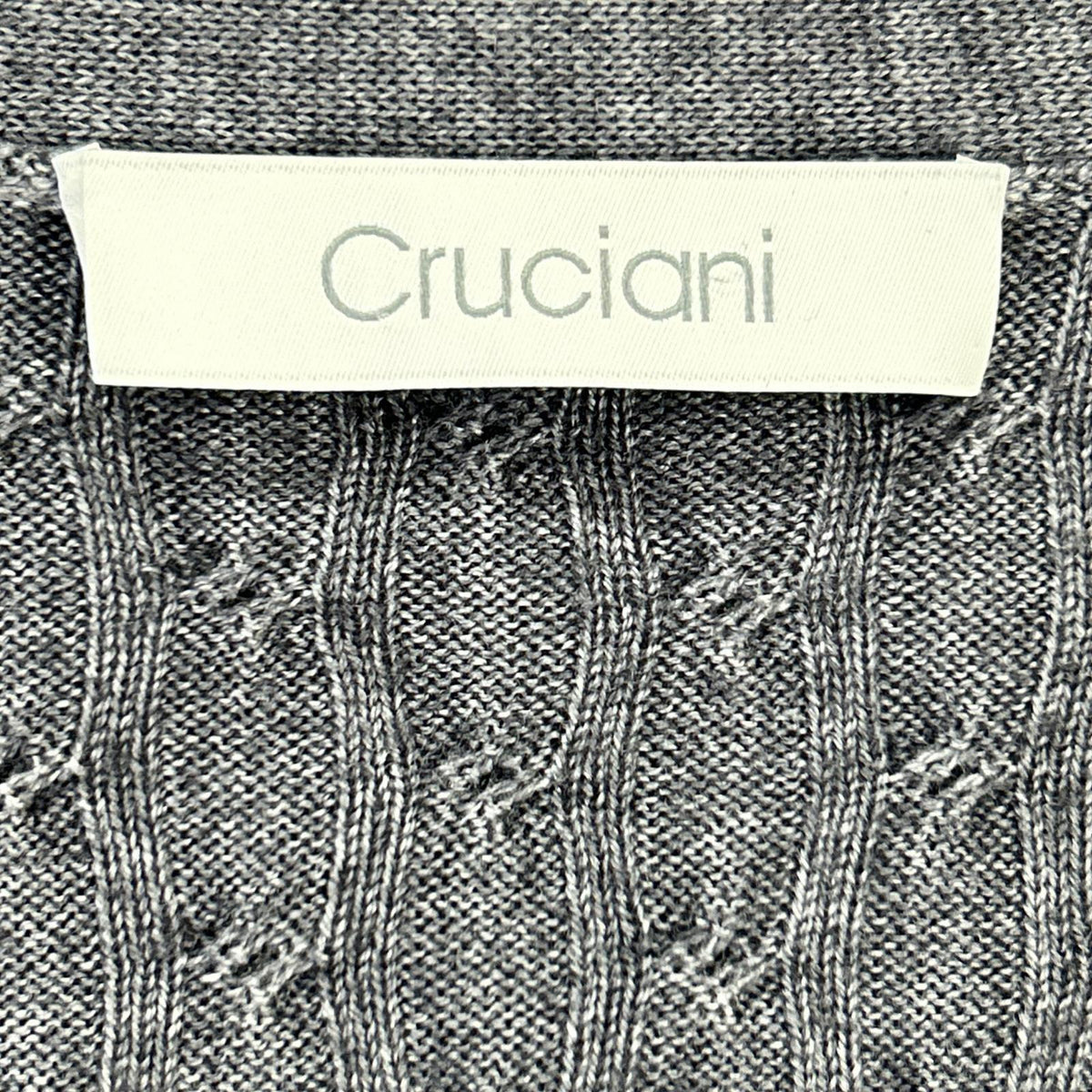 Cruciani 20FW Garment Dye Wool Cable Cardigan Gray Size 44