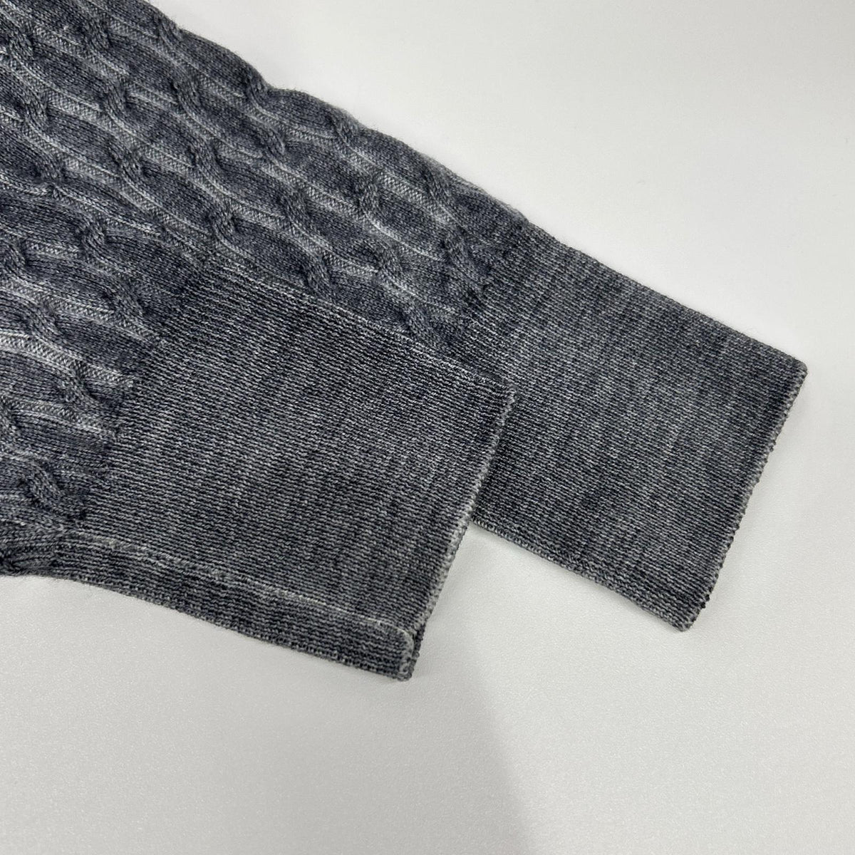 Cruciani 20FW Garment Dye Wool Cable Cardigan Gray Size 44